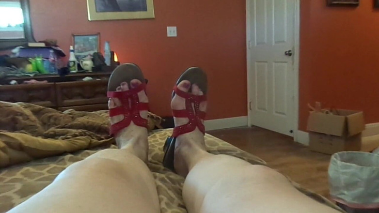 BBW nurse Vicki adventures with friends: L'infirmière Vicki Red, fétichisme des pieds, POV