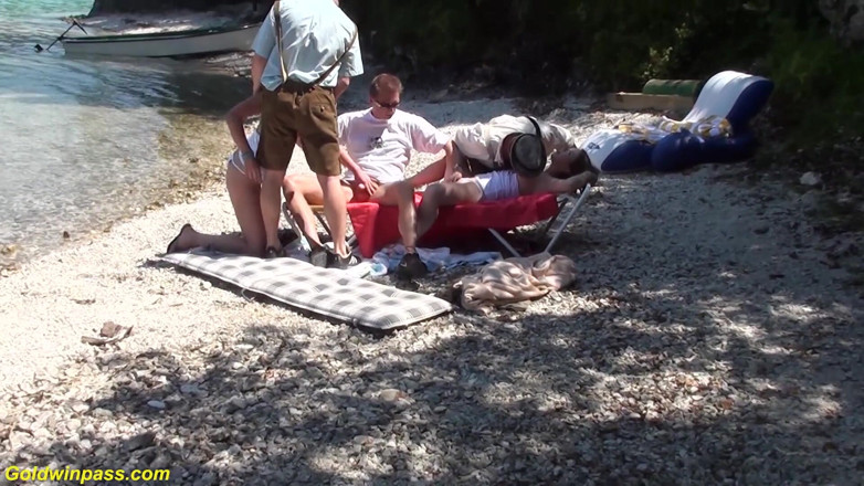 Goldwin pass: Extreme wild German groupsex orgy at the lake