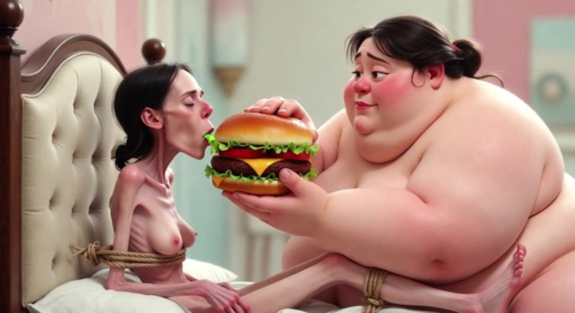 YOUR BEST FANTASY: Extremely Skinny Vs Massive SSBBW Feeding Session