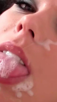 Teen Latina Nylon Footjob Blowjob and Facial
