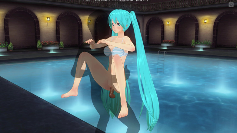 H3DC: 3 boyutlu hentai. Miku kaldırma pozunu sikiyor