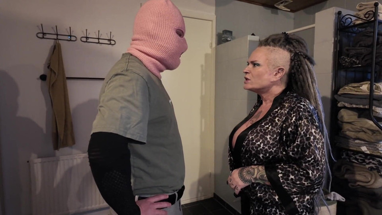 Domina Dark: Stepmom Takes Stepson in the Bathroom