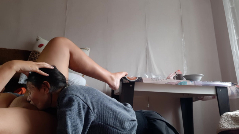 Lesbian-illusion: I Give My Girlfriend a Head Massage While She Sucks,...