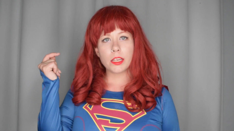Deanna deadly: Evil supergirl needs your cum red lipstick tease and JOI