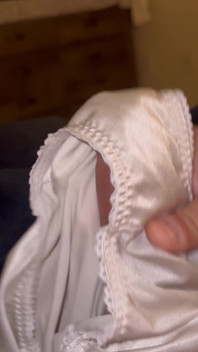 X Stepmother Inlaw Satin Pantie Cum