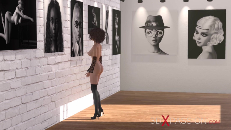 3dxpassion: Young fashion model gets fucked hard by a black man...