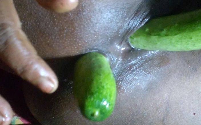Lija: Pussy and Ass Fucking with Cucumbers