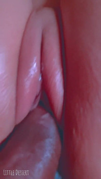 Puffy Pink Pussy Oiled: BBC Close-up Fuck