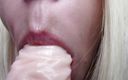 Cute Blonde 666: Close up oral and gagging