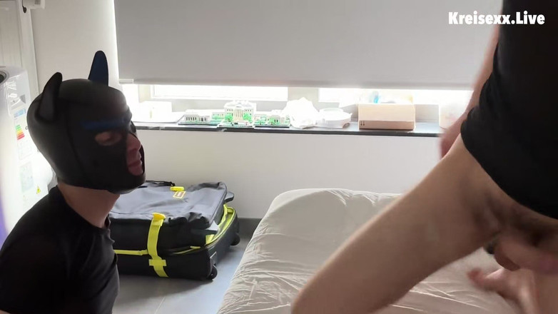 kreisexx: On jest moją suką - moja sub obciąga mnie, ssij mnie...