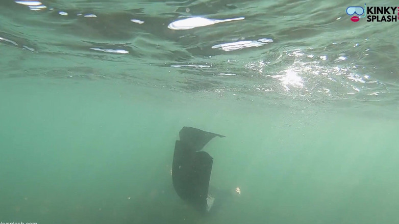 UKCuteGirl Lucy Lauren: Open water freedive ultra lange vinnen, wetsuit en snorkeluitrusting