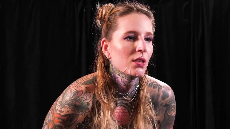 Gang Bang Germany: Tattooed Slut Gets Fucked Properly and Makes a Masturbation Show