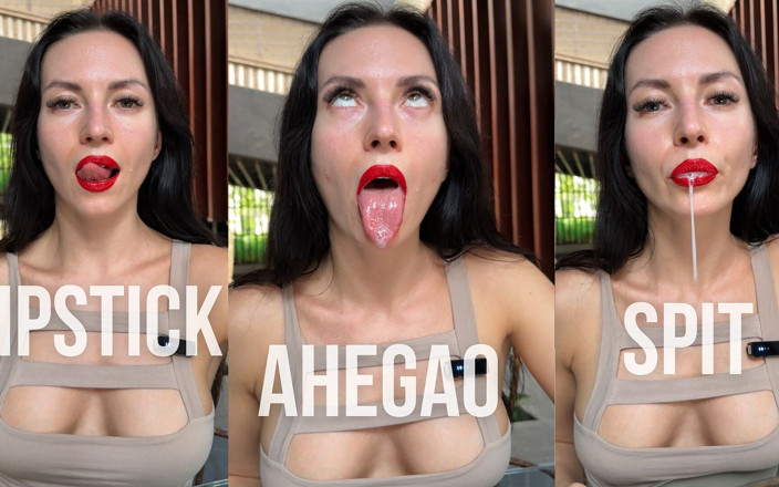 Princess Monica: Saliva Con Lápiz Labial Rojo Y Adoración De Babas - Provocación...