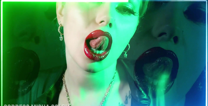 Goddess Misha Goldy: Relaxează-te și uită-te la buzele mele frumoase și roșii. Găsește-te mai relaxat,...