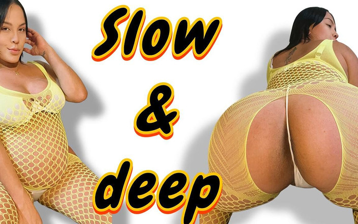 sweetmarianita: Královna s oteklým břichem - pomalé anální dildo a krémový detail