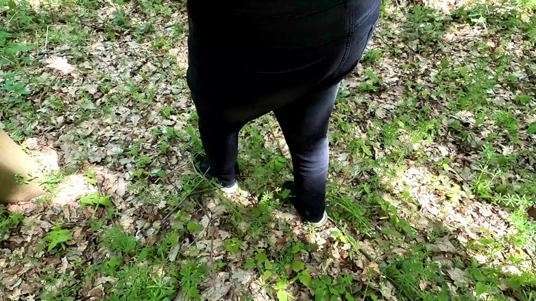 Bouncy Tits Action: Ass, Pussy and Tits Whipping in the Woods
