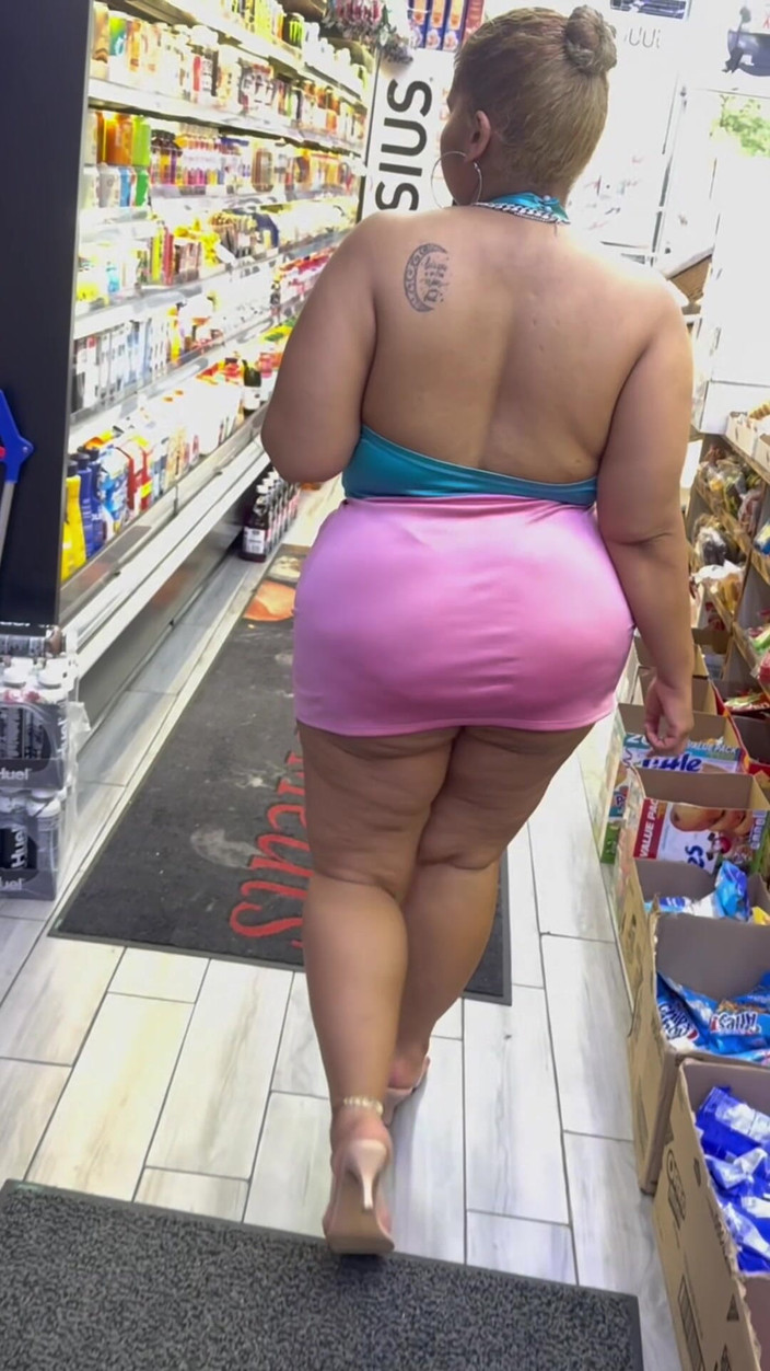 PutiLing: Velký zadek latina BBW tlusté nohy mini sukně vysoké podpatky...