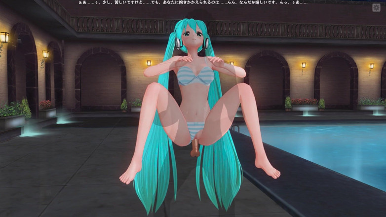 H3DC: Hentai 3D. Miku stă în brațele unui fan și are parte de o...