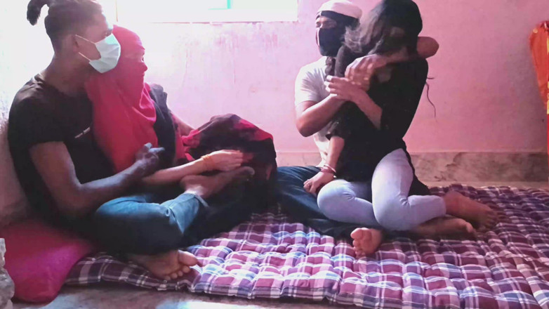 HousewifeGeeta: Indian swinger couple swap wife with each other desi 4some sex...