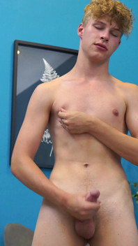 Bubble Butt 18 Year Old Roughly Strokes His Huge Cock with His Hand