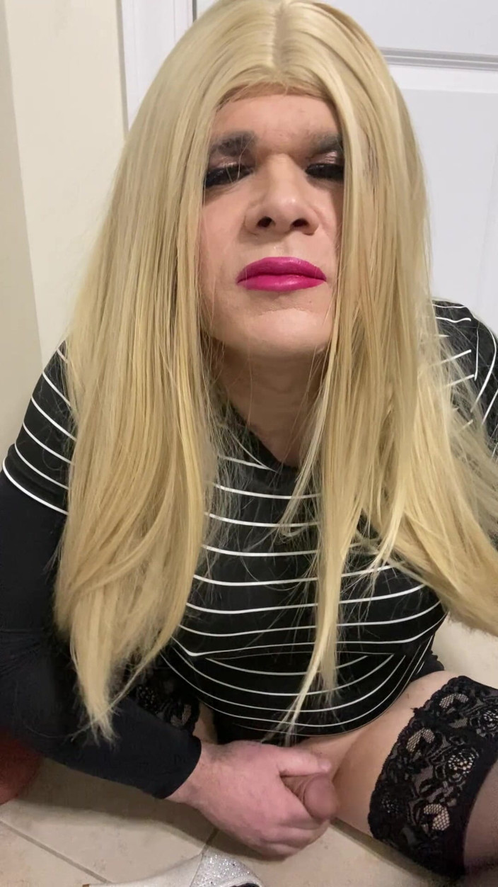 MadisonCD2025: Part 2 of Sexy Crossdresser Trans Female Teases with Fake Pussy...