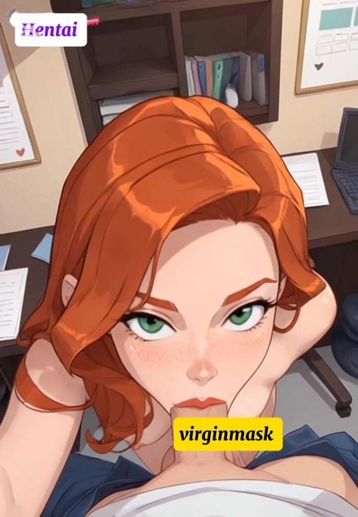 Virgin masks: 상사 레이디의 금기 사무실 대물 자지 속임수!