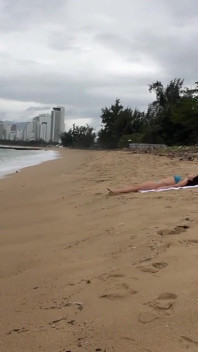 Babe Can I Cum on Your Tits? - Cock Flashing on the Beach