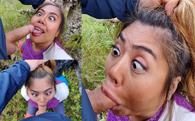 nutON: Outdoor Ahegao BJ/facial