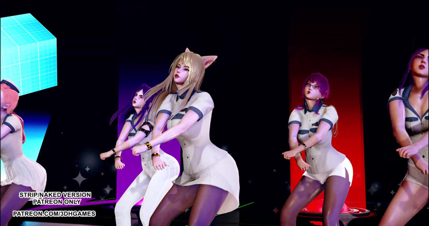 3D-Hentai Games: Itzy - Wannabe Hot Kpop menari KDA Ahri Akali Kaisa Evelynn...