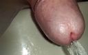 Kinky guy: Extreme Close up Foreskin of Uncutted Cock While Peeing