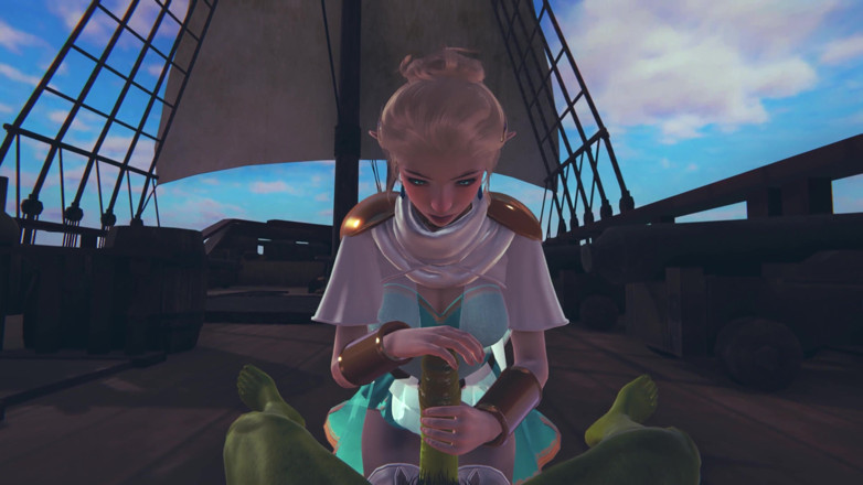 Waifu club 3D: Lindo elfo masturbándose orc polla pov