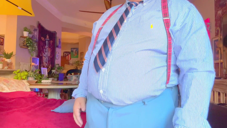 Hand-Free-Daddy-Chub: Perut dan raksasa pria dengan timun gemuk yang aduhai