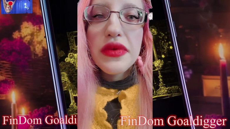 FinDom Goaldigger: Jerking off goof transformation for big red lips