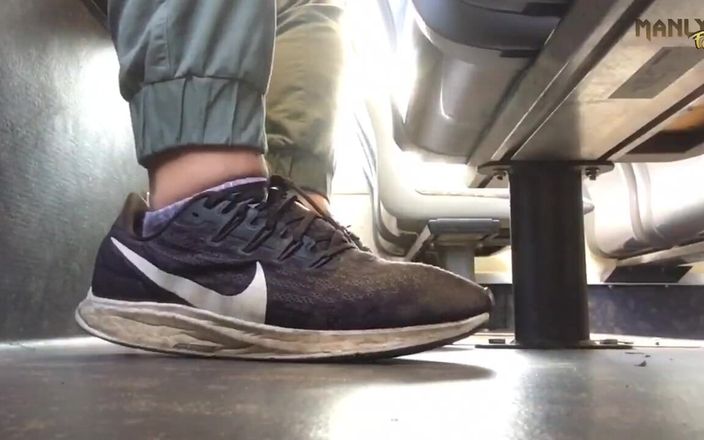 Manly foot: Male Bare-feet - Transport Edition - Bus - Train - Foot Fetish