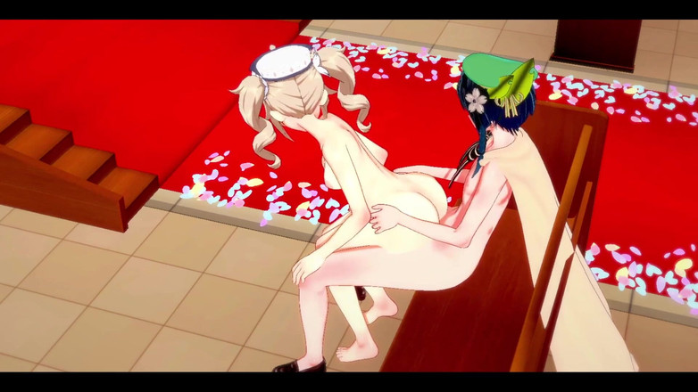 HentaiTubes: Genshin Impact Hentai - Barbara X Venti Sex v kostele - Japonská...