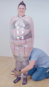 Lacey's Saran Wrap Enigma: Bound for Intense Pleasure