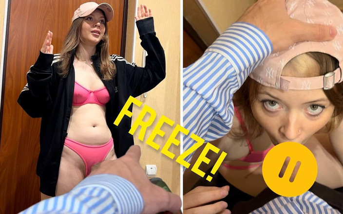 Spacenintenda: Freeze Time Stop: Delivery Girl Undresse Blowjob