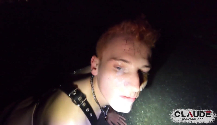 Claude Nikotine: Hardcore dude destroyed outdoor