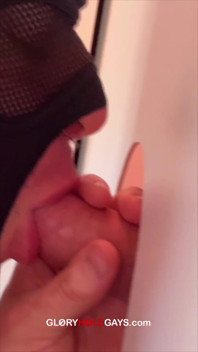 Locked Cock at the Hole - He Cums on a Cookie and Makes Me Eat It