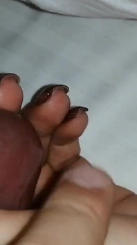 Cumming on My Stepsister's Little Hand!