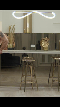 Luxury Kitchen Sex: Teasing in Green Mesh, Rough Table Fucking & Messy Facial