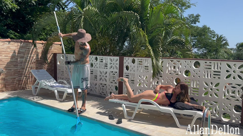 AllanDellon: Lucky Pool Cleaner Did Well, by the Pool with Very...