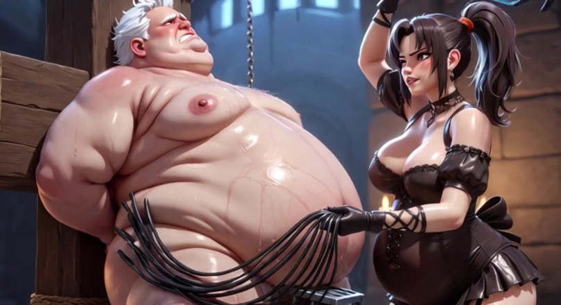 YOUR BEST FANTASY: Dominatrix Whips Bound Slaves Caged Penis - Extreme Humiliation