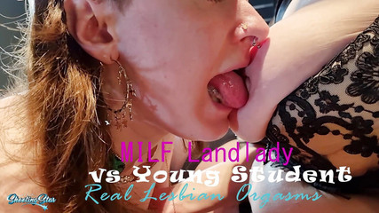 Shooting Star: 미시 밀프에게 치료 받는 찐 레즈 학생 롯지 홈 질병