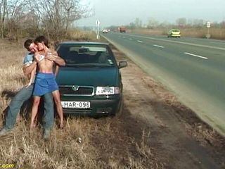 Goldwin pass: Extreme horny couple fucking on street