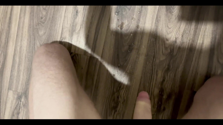 Johnny69227: 18yo Twink's Hairy Cock Pumps Thick Cum - Legs Spread Wide!...