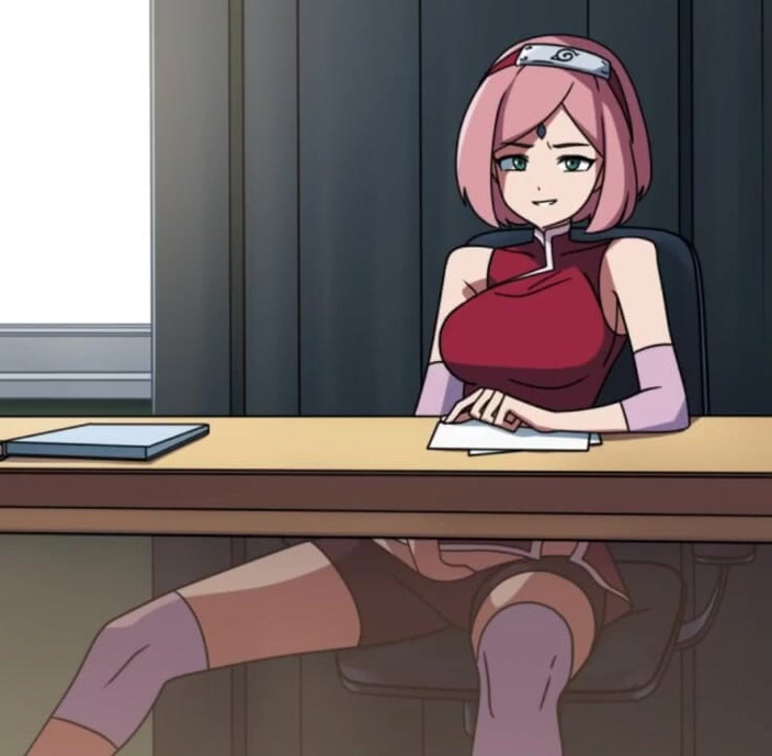 LoveSkySan69: くノ一トレーナー - 忍者NARUTO - ナルト - トレーナー - パート80 - Loveskysanxによるテーブルの下で自慰行為をさくら