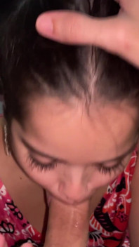 In Addition to Jerking off Nicely, Debora Prado Gives a Deep and Slobbery Blowjob