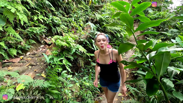 Cherry Adams: Sex on the deserted beach!! Amateur Brazilian teen sucked dick...