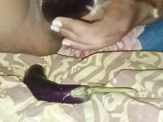 Wife amatir big boobs: Indian Wife Eggplant Masturbation
